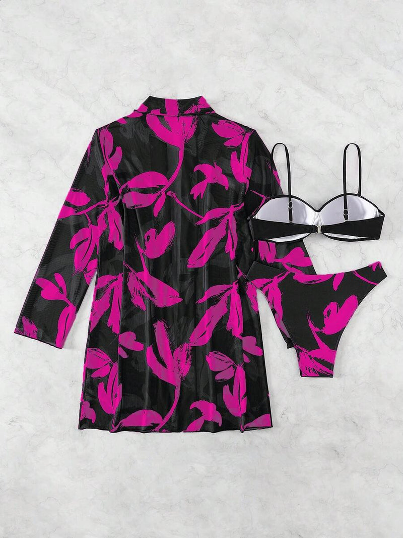 KIT: Conjunto Priscila 3 Peças + Mini protetor Solar + Óculos de Sol