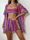 Conjunto Biquíni 4 Peças Tropical Romana (Biquini + Saída + Saia)