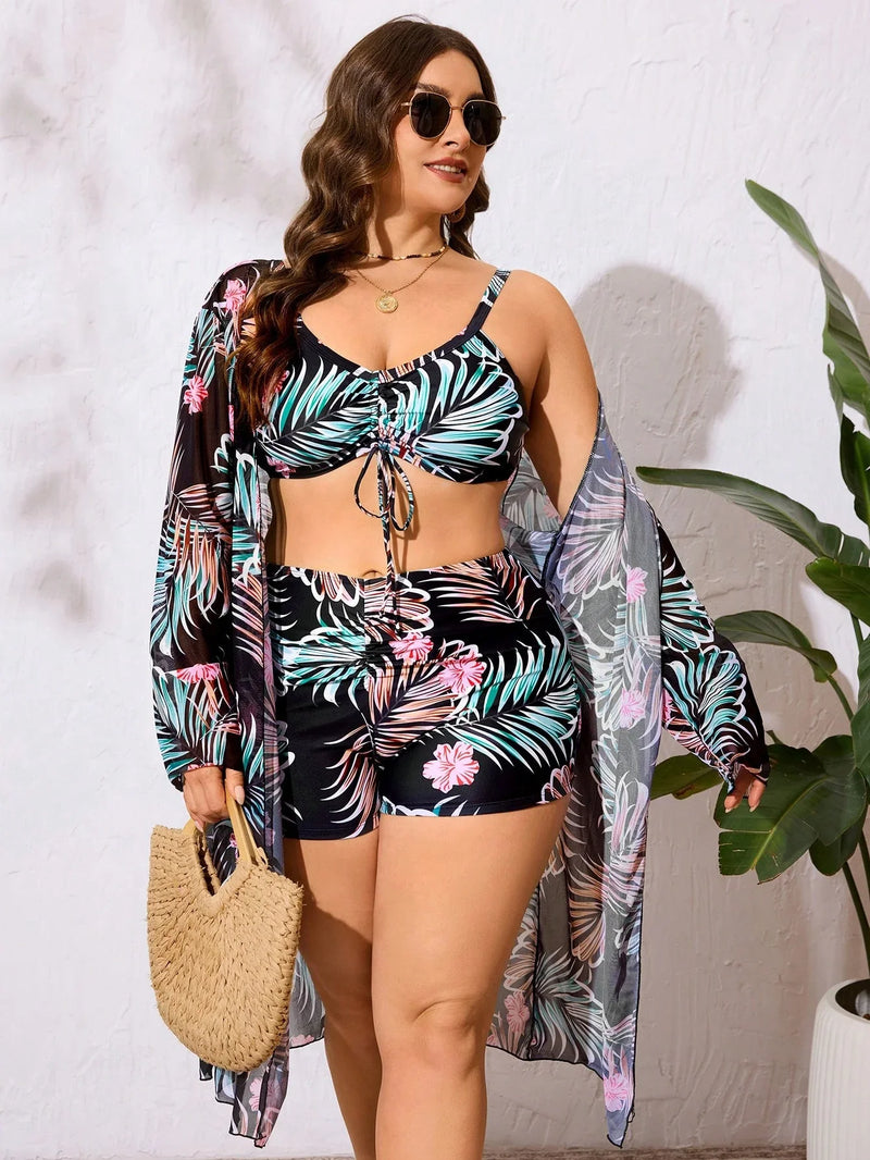 Conjunto Biquíni 3 Peças Plus Size Mariely