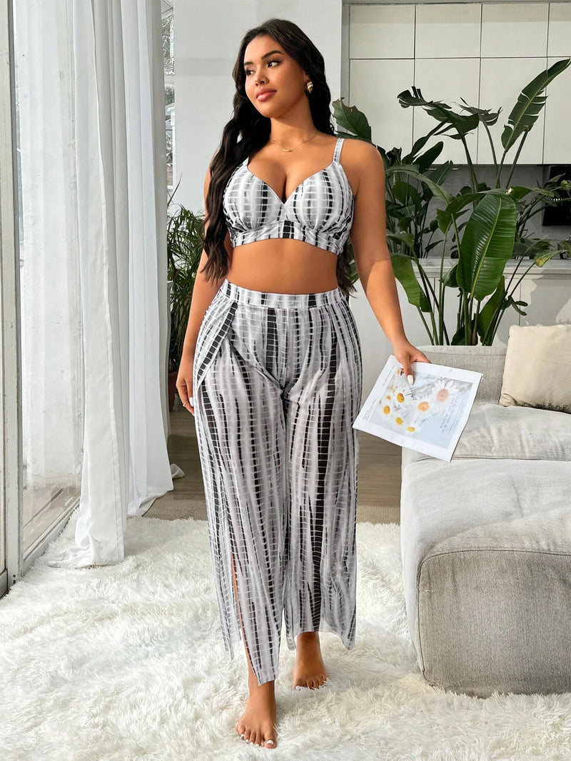 Conjunto Biquíni 3 Peças Plus Size Mirella