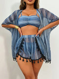 Conjunto Biquíni 4 Peças Tropical Romana (Biquini + Saída + Saia)