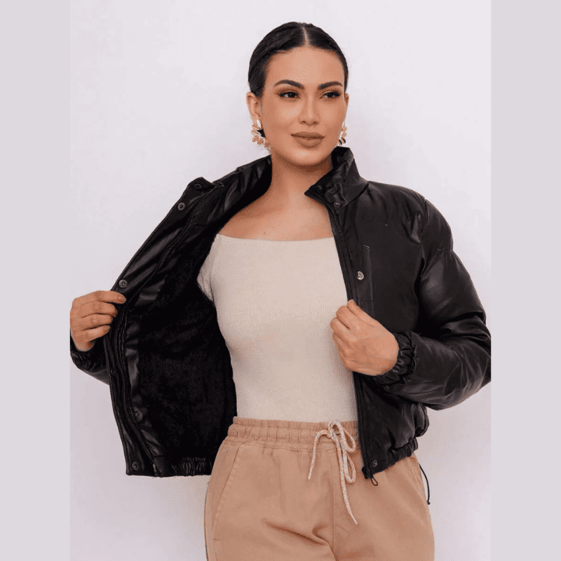 Jaqueta Feminina Puffer Impermeável