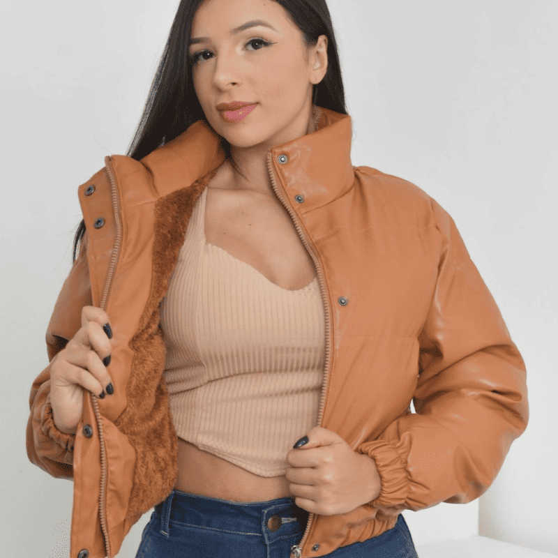 Jaqueta Feminina Puffer Impermeável
