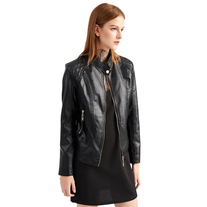 Jaqueta de Couro Feminina - Glam Kely