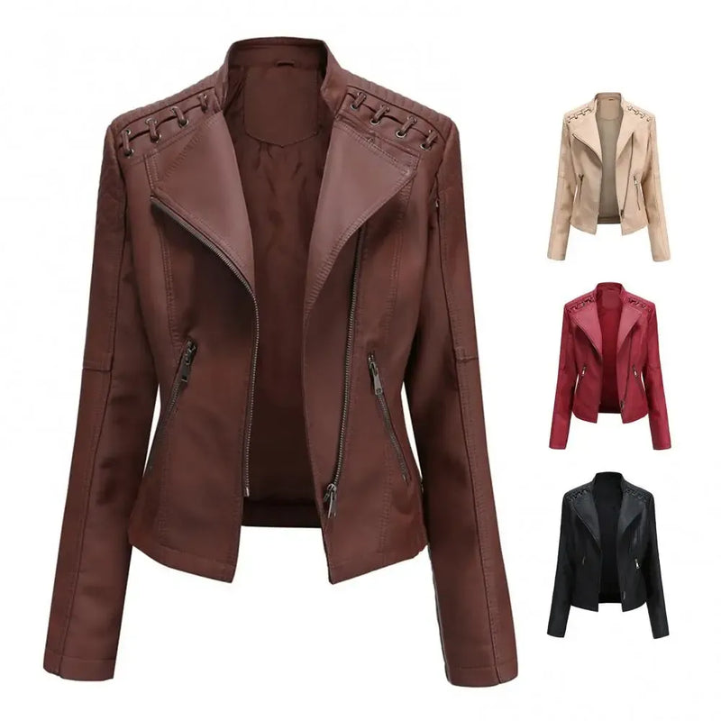 Jaqueta de Couro Feminina Glam Layla