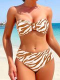 Biquíni Casual Estampa Zebra