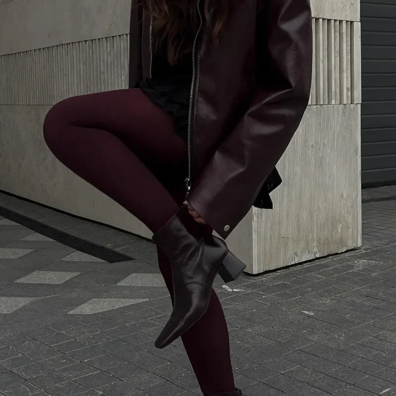 Jaqueta de Couro Feminina de Inverno EuroPro